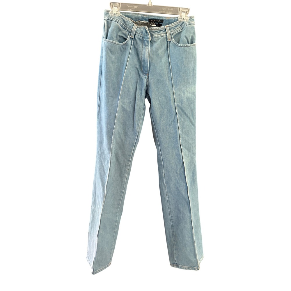 Kenneth Cole Vintage Y2k 28 Tall Light Wash Straight Leg Jeans No Back Pockets